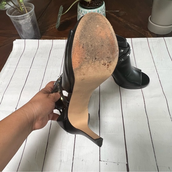 Marc Fisher Studded Peep Toe Booties - Picture 4 of 10